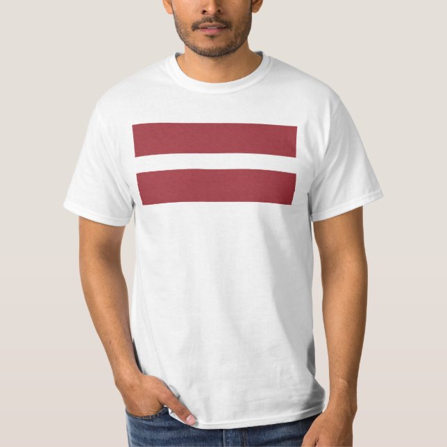 Camiseta Bandera de Letonia (Anverso)