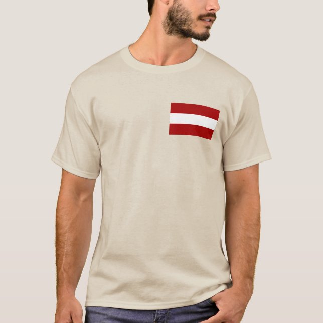Camiseta Bandera de Letonia (Anverso)