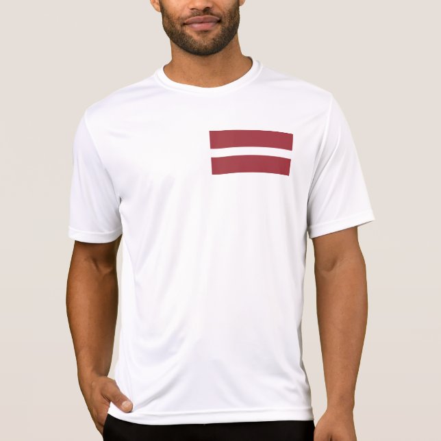 Camiseta Bandera de Letonia (Anverso)
