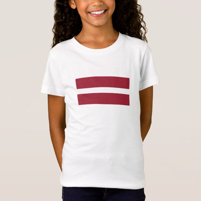 Camiseta Bandera de Letonia (Anverso)