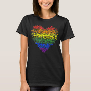 Camiseta Bandera De Lgbt Orgullo Cardíaco Mes Gay Lesbiana