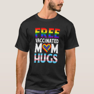 Camiseta Bandera De Lgbt Orgullosa Mamá Libre Abraza Orgull