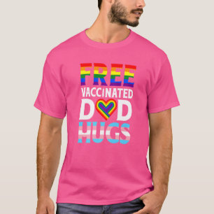 Camiseta Bandera De Lgbt Orgulloso Papá Libre Abraza Orgull