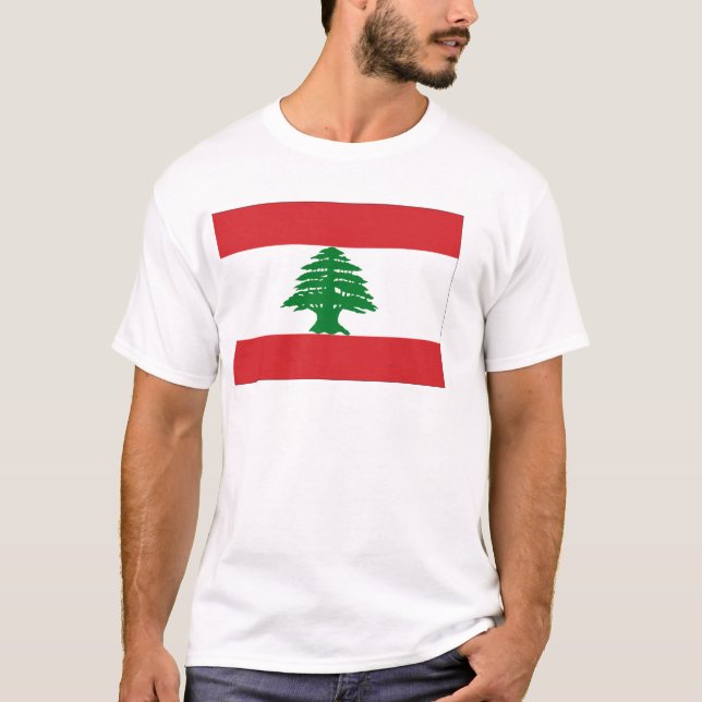 Camiseta Bandera de Líbano (Anverso)