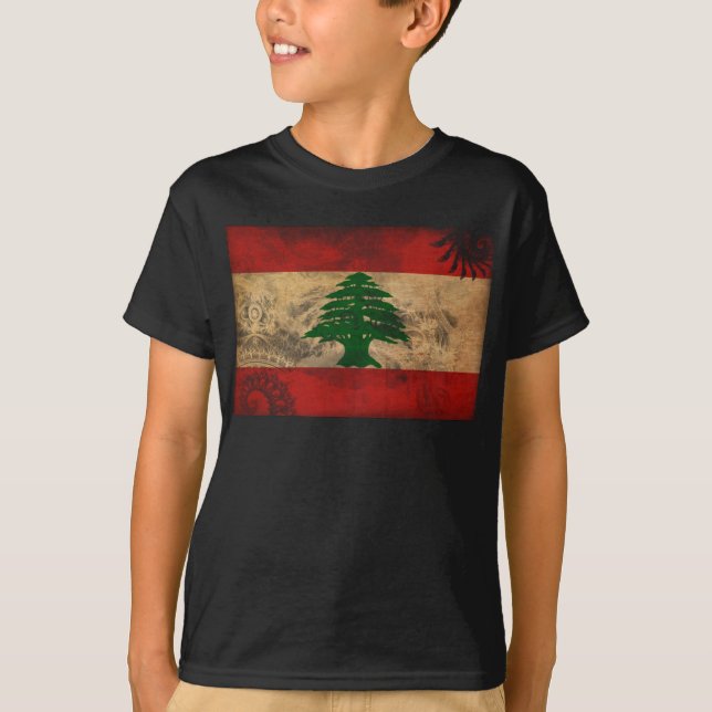 Camiseta Bandera de Líbano (Anverso)
