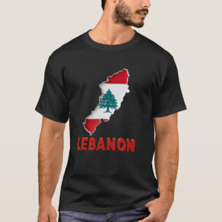 Camiseta Bandera de Líbano Árbol de cedro Beirut libanés Ár