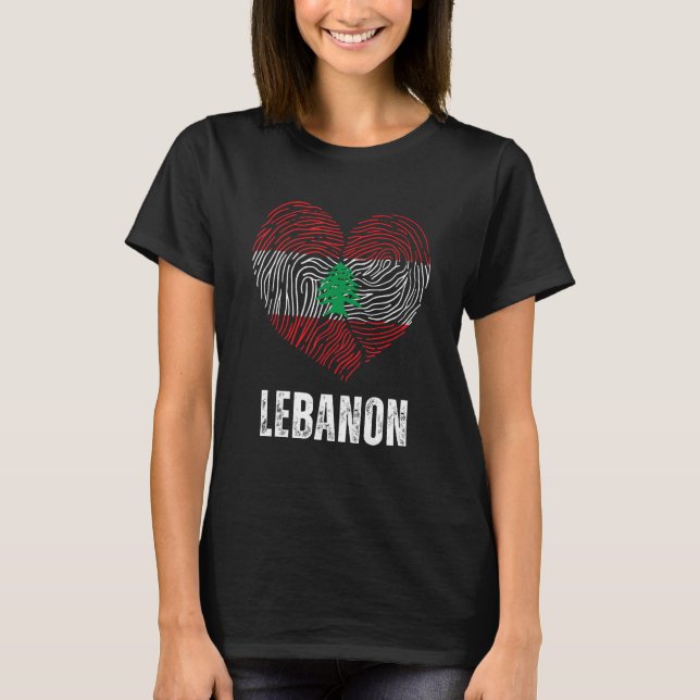 Camiseta Bandera de Líbano Bandera Libanesa ADN de Líbano C (Anverso)