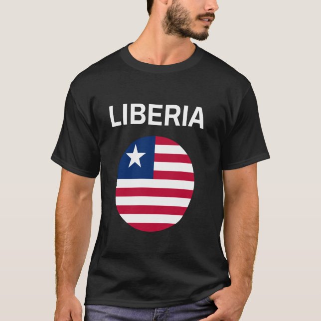 Camiseta Bandera de Liberia Moderna (Anverso)