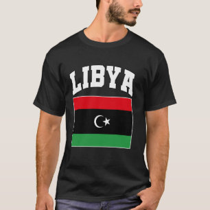 Camiseta Bandera de Libia Souvenir Diáspora Libia Norte de 
