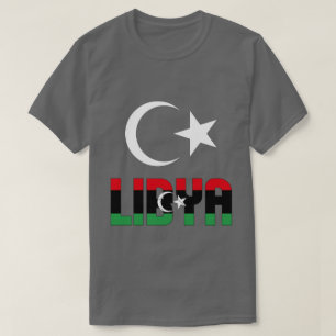 Camiseta Bandera de Libia y Patriotismo del Escudo de Armas