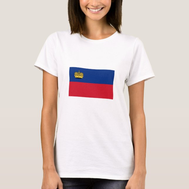 Camiseta Bandera de Liechtenstein (Anverso)