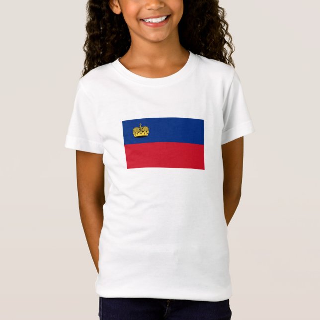 Camiseta Bandera de Liechtenstein (Anverso)