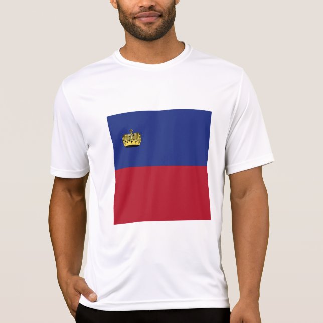 Camiseta Bandera de Liechtenstein (Anverso)