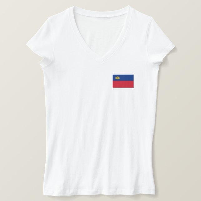 Camiseta Bandera de Liechtenstein (Anverso del diseño)