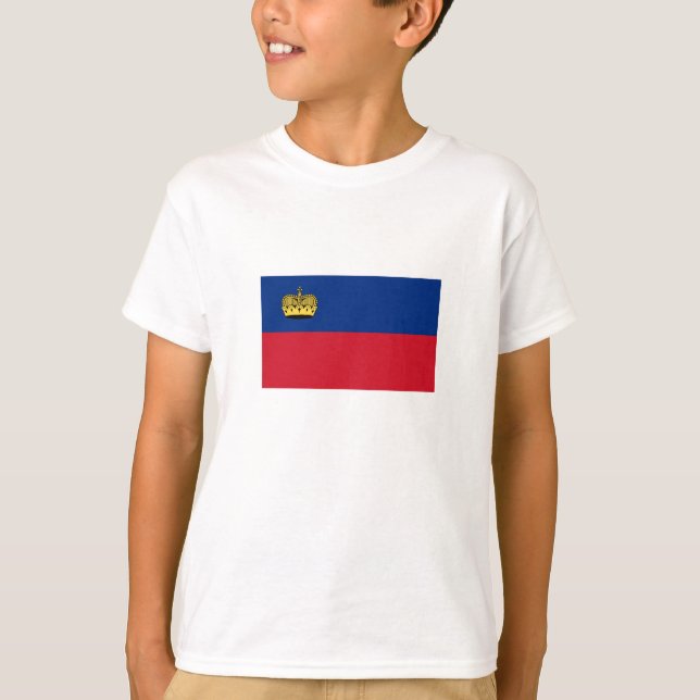 Camiseta Bandera de Liechtenstein (Anverso)
