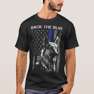 Camiseta Bandera de líneas azules finas de Back The Blue Pa