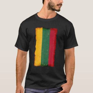 Camiseta Bandera de Lituania con problemas, Grunge del orgu