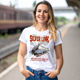 Camiseta Bandera de Locomotive UK Silver Link LNER Clase A4