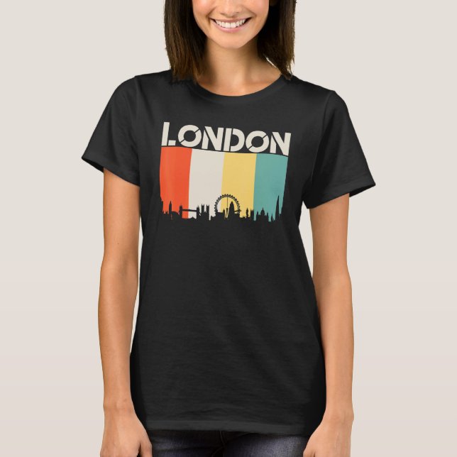 Camiseta Bandera de Londres Bandera de Skyline, Estados Uni (Anverso)