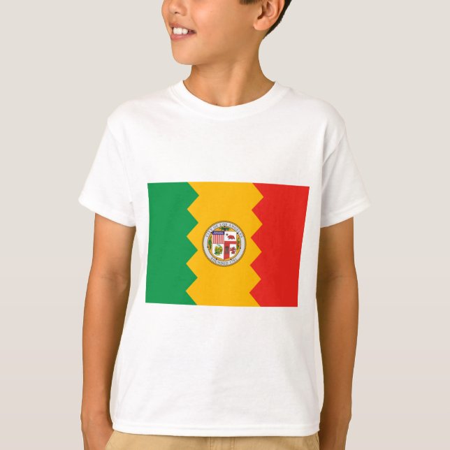 Camiseta Bandera de Los Ángeles (California, Estados Unidos (Anverso)