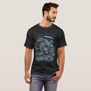 CAMISETA BANDERA DE LOS E.E.U.U. DEL MONSTER TRUCK