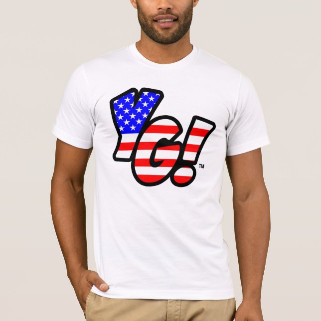 Camiseta ¡Bandera de los E.E.U.U. - YG! (Anverso)