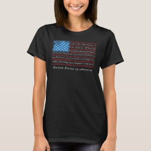 Camiseta Bandera De Los Ee.Uu. Con Preámbulo Constitucional