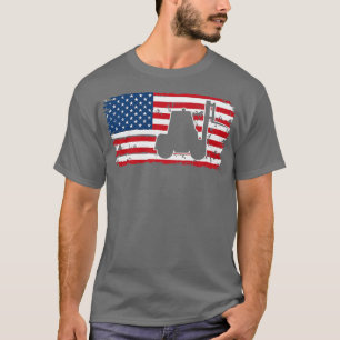 Camiseta Bandera de los EE.UU. del controlador del elevador
