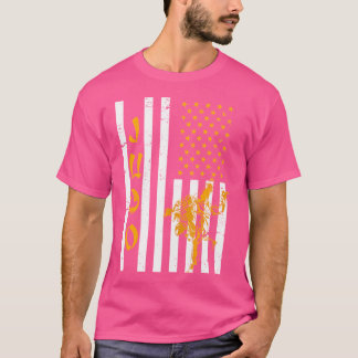 Camiseta Bandera De Los Ee.Uu. Judoka Judo