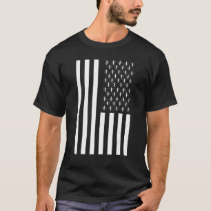 Camiseta Bandera De Los Ee.Uu. Kayak Canoe Deporte Al Aire 
