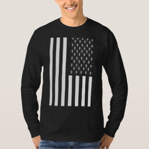 Camiseta Bandera De Los Ee.Uu. Kayak Canoe Deporte Al Aire 