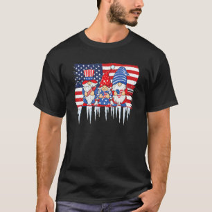 Camiseta Bandera De Los Eeuu Gnomes 4 De Julio Decoración D