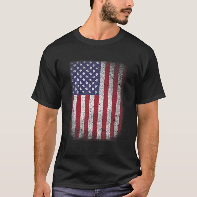 Camiseta Bandera de los Estados Unidos 4 de julio Estrella  (Anverso)