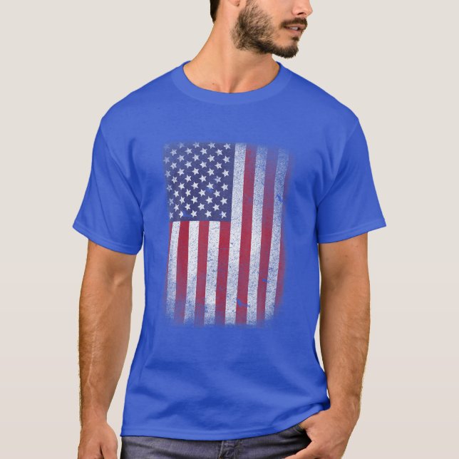 Camiseta Bandera de los Estados Unidos 4 de julio Estrella  (Anverso)
