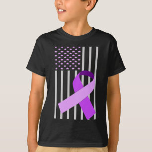 Camiseta Bandera de los Estados Unidos Alzheimer Ribbon Alz