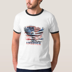 Camiseta Bandera de los Estados Unidos. América