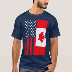 Camiseta Bandera de los Estados Unidos Bandera canadiense A