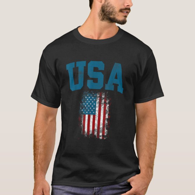 Camiseta Bandera de los Estados Unidos Bandera estadouniden (Anverso)