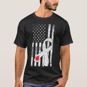 Camiseta Bandera de los Estados Unidos Cinta de Diabetes Ti