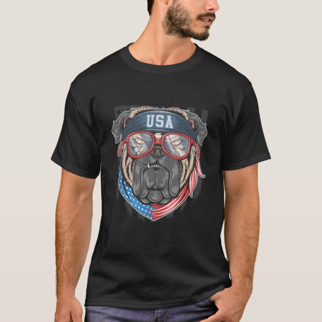 Camiseta Bandera de los Estados Unidos con bata (Anverso)