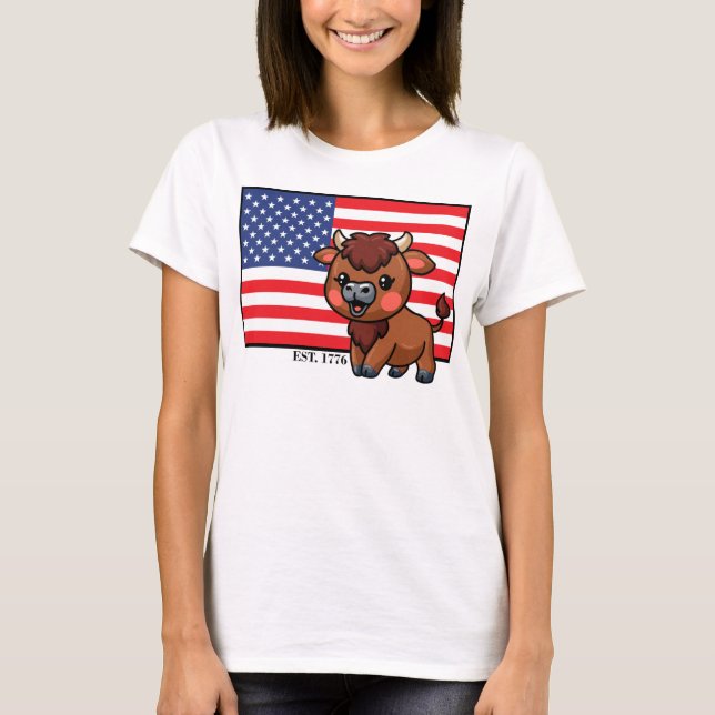 Camiseta Bandera de los Estados Unidos con la mejor EST 177 (Anverso)
