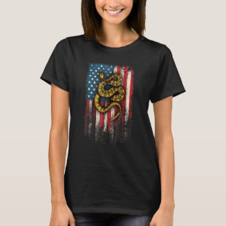 Camiseta Bandera de los Estados Unidos con nevada de cascab