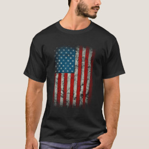 Camiseta Bandera De Los Estados Unidos De América Afligida 