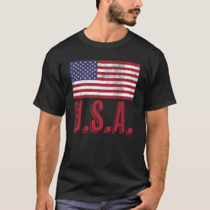 Camiseta Bandera de los Estados Unidos de América "Grunge" 