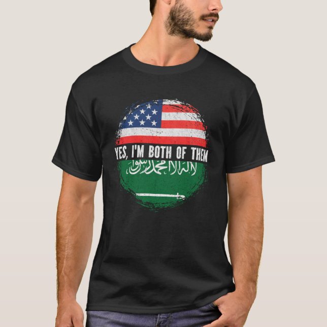 Camiseta Bandera de los Estados Unidos de América mitad de  (Anverso)