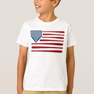 Camiseta Bandera de los Estados Unidos de Béisbol con bates