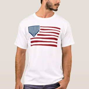 Camiseta Bandera de los Estados Unidos de Béisbol con bates