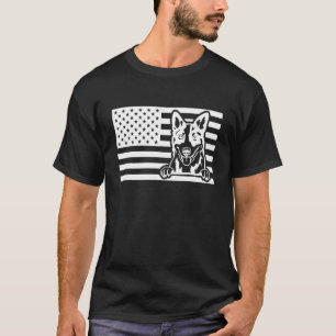 Camiseta Bandera de los Estados Unidos de Blue Heeler