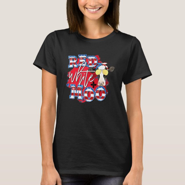 Camiseta Bandera de los Estados Unidos de la vaca patriótic (Anverso)