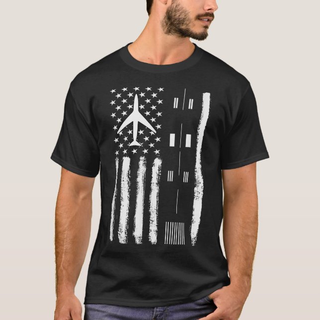 Camiseta Bandera de los Estados Unidos del controlador de t (Anverso)